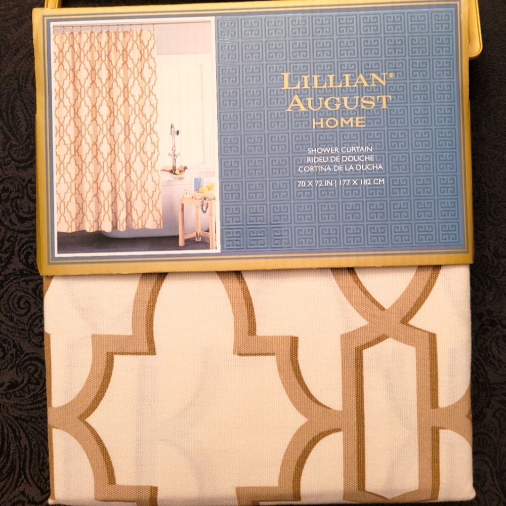 ❤️🔥 NWT Lillian August Home Moroccan Medallion shower curtain